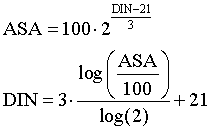 Formel: ASA