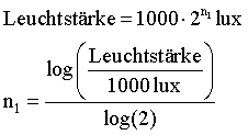 Formel: Leuchtstärke